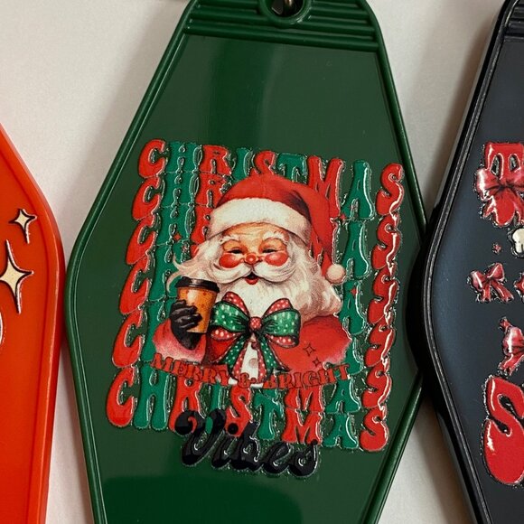 Retro Christmas Motel Keychains Set Of 4 - Picture 4 of 7